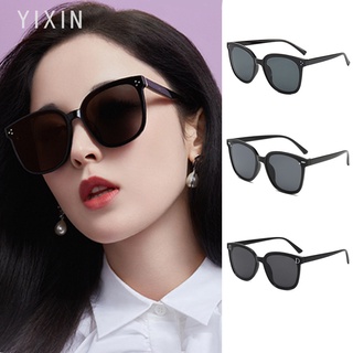 Moda redondo Retro de gran tamaño negro gafas de sol mujeres/hombres Vintage arroz uñas gafas clásico cuadrado al aire libre sombra de sol salvaje gafas
