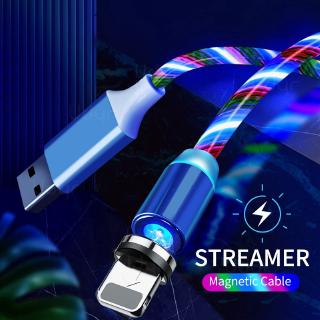 LED Streamer Magnético Tipo C Micro USB Cable De Carga Rápida Línea De Datos Para Iphone Oppo (2)