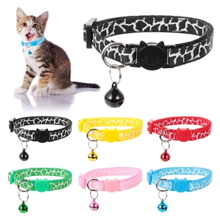 ly collares ajustables para gatos lindo gato campana colgante perro collar suministros para mascotas cachorro hebilla gato accesorios gatito collar multicolor (7)