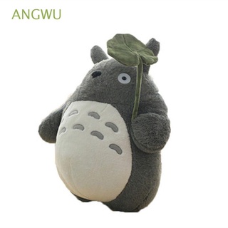 Angwu peluches De Anime animales con hoja De loto De dibujos Animados almohada decoración De mi vecino Totoro juguete