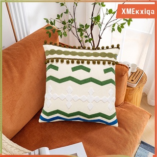 funda de almohada moderna minimalista boho texturizada con textura bordada de algodón para decoración del hogar de 18 x 18 pulgadas