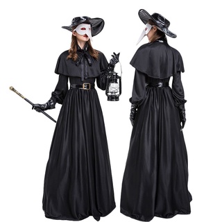 halloween cosplay adulto medieval steampunk estilo peste doctor disfraz cuervo largo pico mujer vacaciones vestir