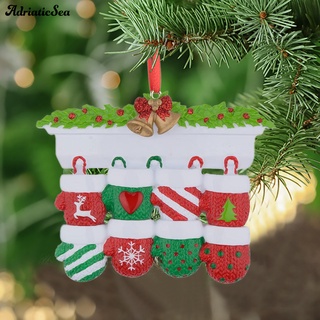 guantes de navidad serie manuscrita colgante adorno colgante cuerda de resina alce impresión campana decoración navidad colgante para festival