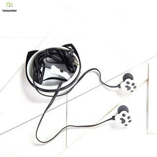 audífonos de gato de 3.5 mm con micrófono con estuche de almacenamiento para smartphone mp3 ipods pc music (6)