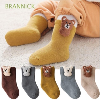 BRANNICK Kawaii Thick Terry Socks Soft Cartoon Doll Socks Bear Baby Socks Cute Winter Autumn Leg Warmers Non-Slip Newborn Baby Toddler Socks Anti Slip/Multicolor