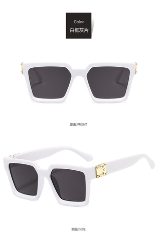 Nuevos lentes de sol europeos y americanos Red rojo Retro gafas de sol de moda gafas de sol de gran cara de marco grande gafas de sol (7)
