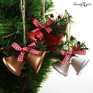 [tdgl navidad] adorno creativo decorativo metal árbol de navidad campana colgante para el hogar
