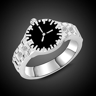 Lifedecor novedad mujeres hombres lindo bolsillo anillo de dedo redondo caso reloj fiesta joyería calma x1
