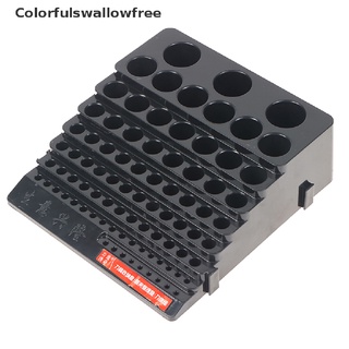 colorfulswallowfree negro broca caja de almacenamiento fresa cortador taladro acabado titular organizador caso belle