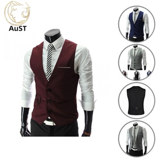Austinstore chaleco de negocios de textura suave traje Formal Casual chaleco clásico ropa de trabajo