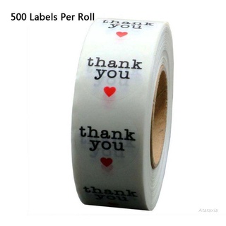 At 500pcs/roll Thank You Transparent Stickers Tags Gift Packaging Seal Labels Scrapbooking Decoration