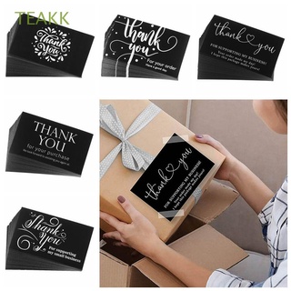 TEAKK 30PCS Gift Thank You Cards DIY Packaging Greeting Cardstock For Supporting My Small Business Package Inserts White Letter Online Retail 2.1x3.5 Inch Appreciation Labels