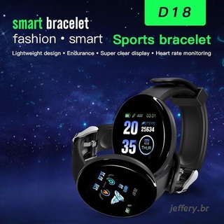 Reloj inteligente Promotion D18 impermeable Redondo con Rastreador Fitness/Smartwatch con Bluetooth para hombre