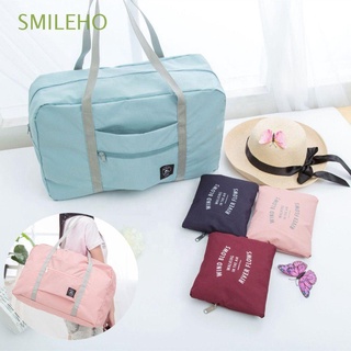 SMILEHO Clothes Foldable Storage Bag Business Trip Waterproof Travel Duffel Bag Women & Men Portable Lightweight Large Tote Handbags Luggage Organizer/Multicolor (1)