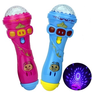 Kids Starry Microphone Shaped Flashlight Children's Toy Luminous Toy Random Color Creative Flashing Microphone Stick Small Square Toy Night Market Stall (1)