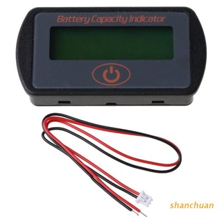 shan 12V 24V LCD Battery Capacity Voltmeter Tester Indicator Car Lead-acid Lithium