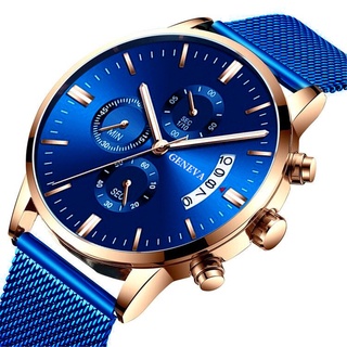 *^maika1^*Sleek Minimalist Fashion With Mesh Band Dial Men's Quartz Watch Gift Watch