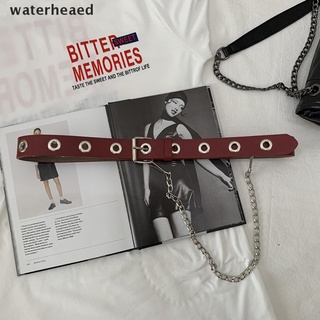 (waterheaed) mujer punk cadena moda cinturón ajustable cintura con ojales cadena cinturón simple en venta (7)