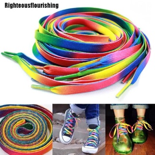 [Righteousflourishing] 2 x arco iris caramelo color zapato encaje botas cordones zapatillas de deporte cordones cuerdas nuevo