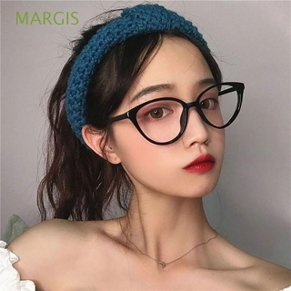 MARGIS Moda Ojo De Gato Gafas Transparentes Ópticas Bloqueo Mujeres Anti Azul Luz Coreana Redonda De Plástico Retro/Multicolor