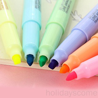 6 pzas/juego de marcadores fluorescentes coloridos para notebook
