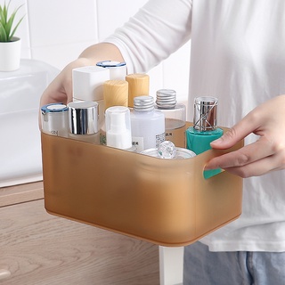 Yousiju puede apilar plástico caja de almacenamiento de escritorio tocador caja de cosméticos caja de acabado transparente caja de almacenamiento