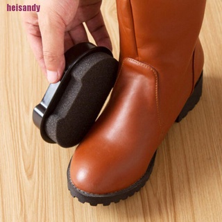 [Hei] nuevos zapatos de brillo rápido cepillo de esponja pulido limpiador de polvo herramienta de limpieza 581M (2)