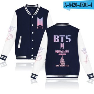 Bts Group concierto oficial circundante béisbol uniforme Kpop BTS Fans ropa chaquetas de béisbol (3)
