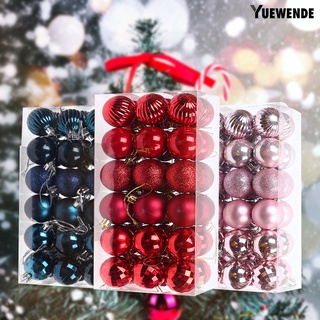 Yw 1 caja De Bolas De navidad De Plástico Anti-deforma/Bolas De árbol De navidad/decoración del hogar