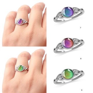 CHARMS anillo de joyería con detección de temperatura para mujer/anillo de joyería con personalidad única ajustable
