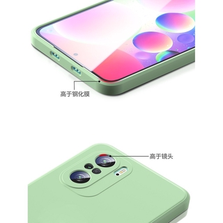 Original Oficial Cuadrado Silicona Flexible Teléfono Celular Caso Para Xiaomi Redmi Note 10 Pro Max 10S 10T 4G 5G POCO X3 GT (7)