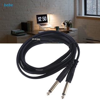 bebe Double 6.35mm Male 1/4" Mono Jack to Stereo 1/8" 3.5mm Jack Cable Cord