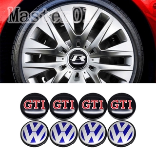 4 unids/set emblema de coche rueda hub cubierta de tapas para volkswagen vw gti rline passat polo r32 auto insignia neumático hub tapas accesorios