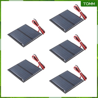 Juego De 5 Módulo De Placa Solar pequeña para Celular Solar panel Solar con cable 5.5v 80ma