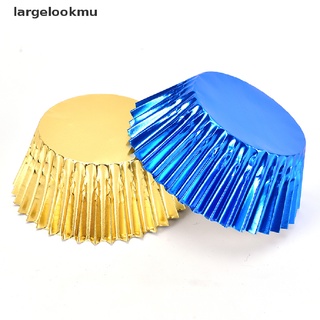 *largelookmu* New High Quality Greaseproof Bun/Muffin/Baking Metallic Foil Cup Cake Cases hot sell (4)