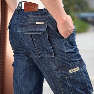 Cargo Jeans hombres gran tamaño 29-40 42 Casual militar Multi-bolsillo Jeans ropa masculina 2020 nueva alta calidad