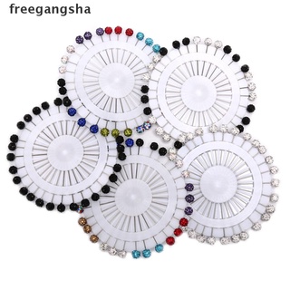 [rfe] 30 piezas coloridas bolas de rueda hiyab bufanda pin sin agarre largo brillo musulmán broche fcx