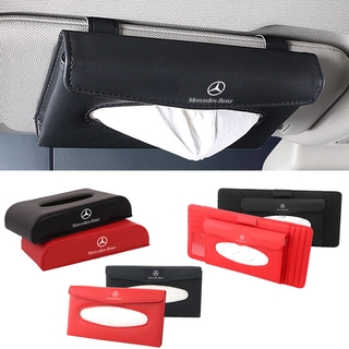 Caja de pañuelos de coche para Mercedes Benz W124 AMG Brabus sombrilla CD caso de la tarjeta caso de la caja de pañuelos tres en uno función colgante tipo toalla de papel caso Auto Interior de almacenamiento caja de papel titular