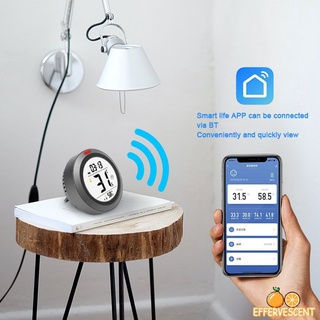 Smart detector De Temperatura Y Humedad Bluetooth compatible Con El Confort Reloj Alarma De Luz Conectado A Tuya Sensor/Lndoor Higrómetro Termómetro @ Effervescente