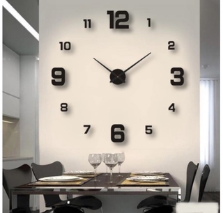 [FACC] reloj de pared grande/reloj de pared/stickers de espejo en pared 3D acrílico Diy/reloj de pared/decoración del hogar (1)