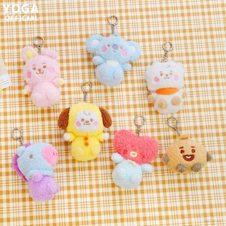 New KPOP BTS BT21 Plush Toys Stuufed Dolls TATA RJ CHIMMY KOAY Plush Pendant Keychain Gifts For Girls Cute Cartoon Bag Pendant (1)
