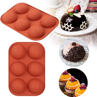 Semi Sphere Silicone Mold 6 Packs Baking Mold for Making Hot Chocolate Bomb Cake Jelly Dome Mousse