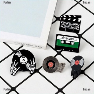 <Fudan> Punk Music Lovers Dj Vinyl Record Player Badge Brooch Lapel Pin Gift (1)