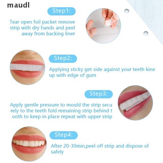 maudl 7 pares 5d gel tiras blanqueadoras de dientes blanco kit dental tira de higiene oral.