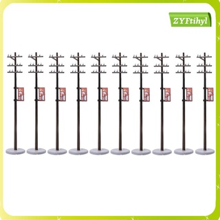 10/set Miniature Electric Line Pole for Train DIORAMAS 1/42 O Scale #1 (5)