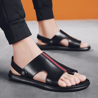 Qz sandalias 2019 moda hombres zapatilla de cuero antideslizante diapositivas verano Casual sandalias suela suave chanclas