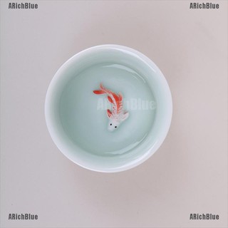Arichblue taza de té de porcelana Celadon pescado taza de té tetera vajilla cerámica (9)