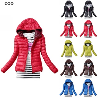 [cod] mujer acolchado acolchado puffer burbuja con capucha abrigo ligero invierno cálido chaqueta caliente