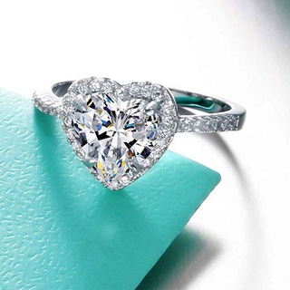 anillo de circonita de imitación de diamante completo europeo y americano anillo de amor anillo de regalo femenino