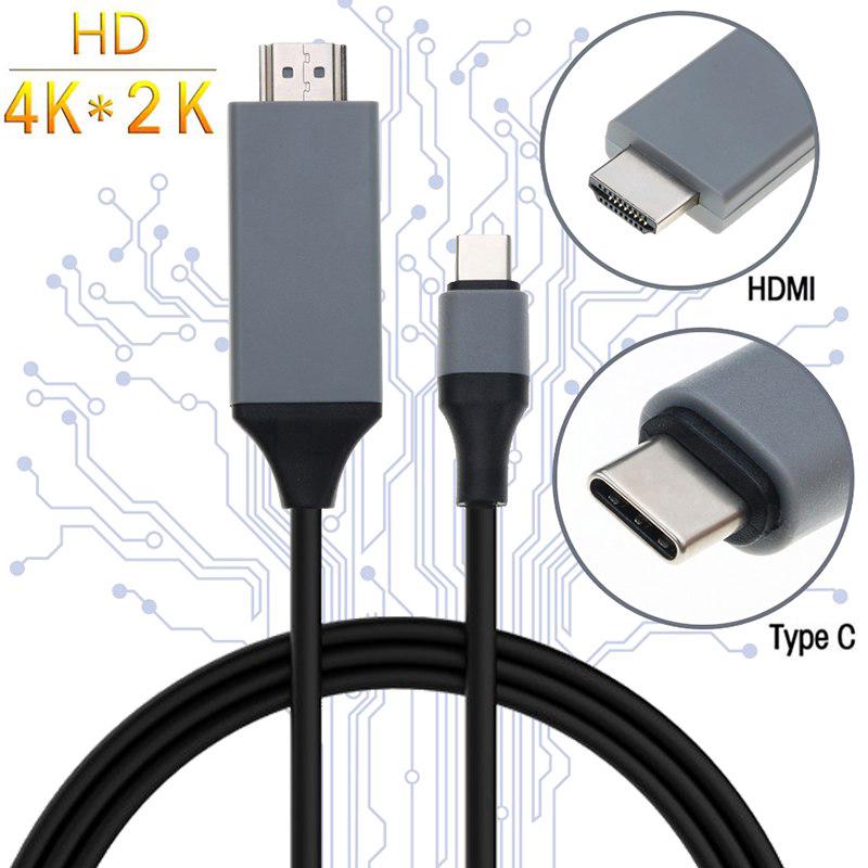 Cable HDMI 4k tipo C a HDMI Cable USB-C para Macbook HDTV
